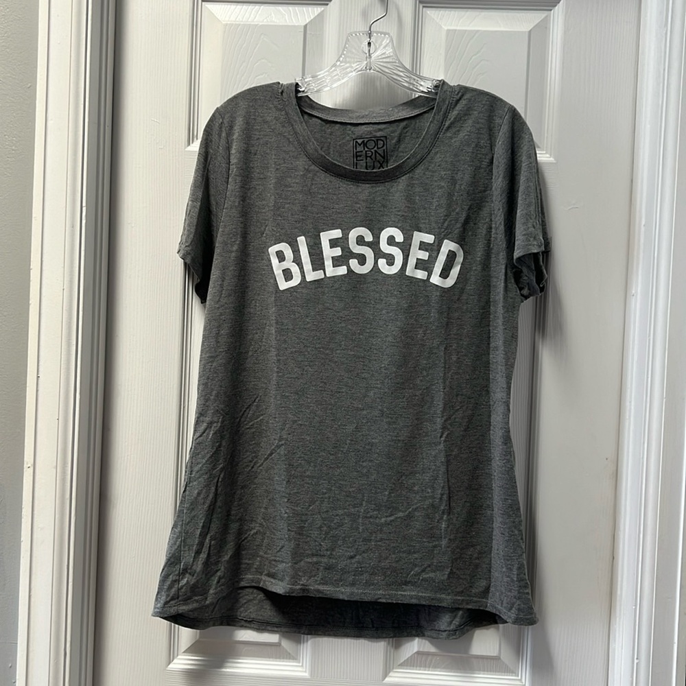 Blessed gray tee xxl fits like xl